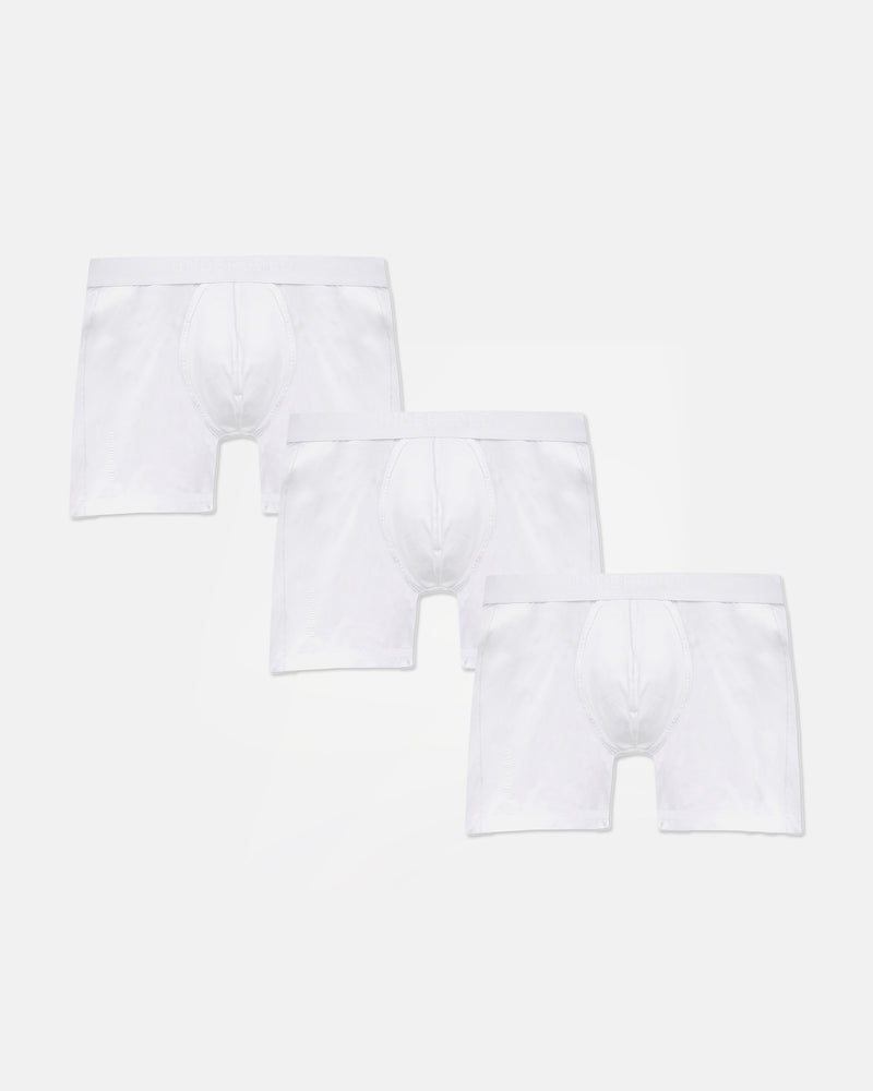 Basics Boxers White Pack X3